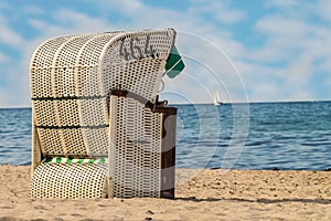 Beachchair at the baltic sea.