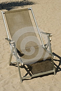 Beachchair on the sand