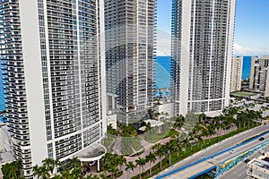 Beachclub Hallandale Beach Florida highrise condominiums on the Atlantic Ocean