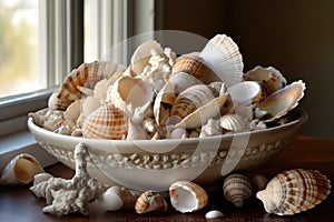 beachcomber finds beautiful seashells in perfect arrangement