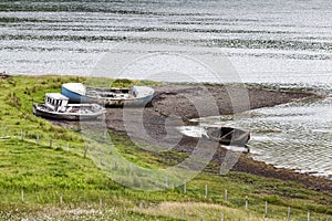 Beached boats photo