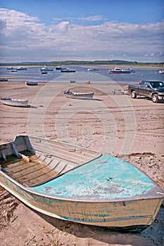 Beached Boats at Low Tide