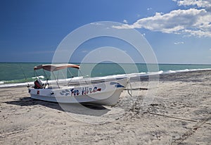 Beached Charter Boat