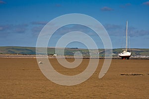 Beached yacht