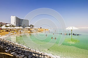 The beaches at the dead sea in Israel