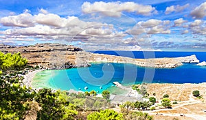 Beaches of Greece - Lindos in Rhodes island