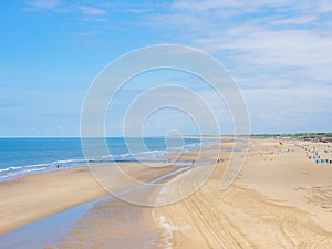 Beaches of Holland with sea