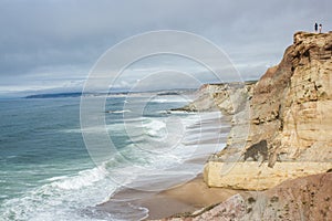 Beaches in Portuguese western coast from Almagreira to Praia d'El Rei (King's Beach)