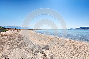 The beaches of Pounta and Pavlopetri in Lakonia, Greece