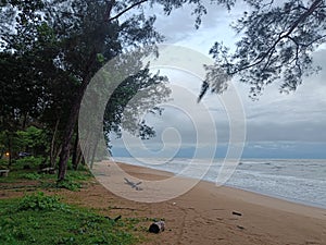 The beaches in Temajuk, Sambas Regency are still beautiful and not contaminated photo