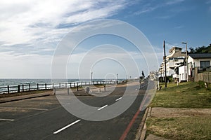 Beachfront Buildings and Blue Cloudy Skyline at Umdloti Beach