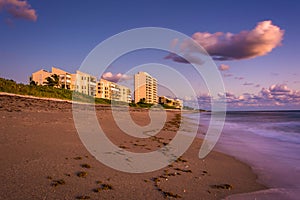 Beachfront condominiums and the Atlantic Ocean at Jupiter Island