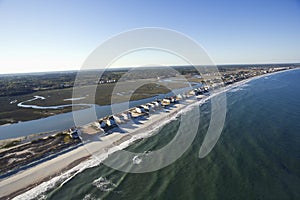 Beachfront homes. photo