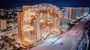 Beachfront Hotel Night View