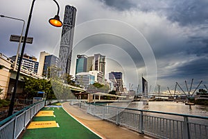 Beachfront promenade in Brisbane Australia