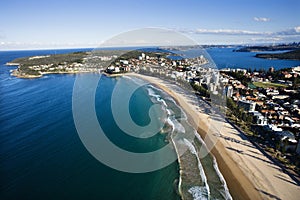 Beachfront property aerial.