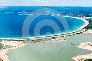 Beachfront property aerial