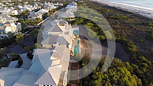 Beachfront real estate aerial video