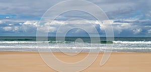 Beachscape panorama format photo