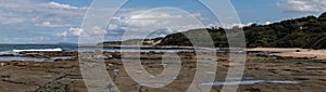Beachscape panorama, looking south from Norah Head, Australia