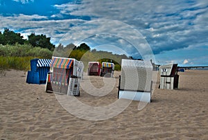 Beachscene at baltic sea usedom