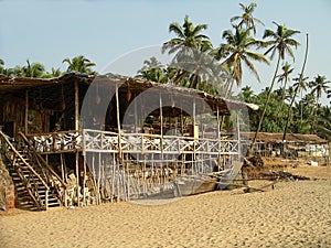 Beachside cafe in Goa