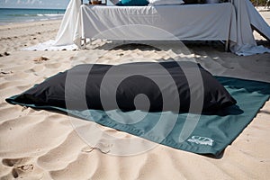 Beachside Luxury Relaxing on the Lounge Mat.AI Generated