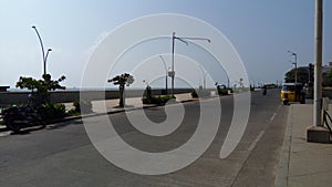 Beachside road pondicherry India