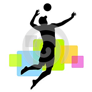 Beachvolleyball sport graphic in vector quality.
