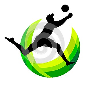 Beachvolleyball sport logo in vector quality.