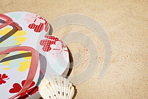 Beachwear at sea holiday vacation background