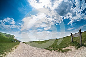 Beachy Head Cliff Edge fisheye