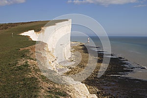 Beachy Head and lighthouse. Eastbourne. England