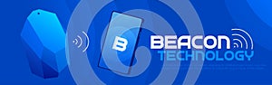 The Beacon Boom: Fitting Beacon Technology Banner Local SEO Strategy. Vector flat illuustration.