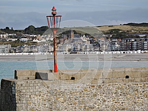 Beacon of Le Treport in France photo