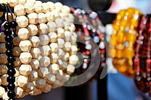 Bead bangles in shop of surajkund fair