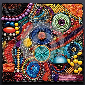 Beaded Harmony: Unifying Colors, Patterns, and Texture