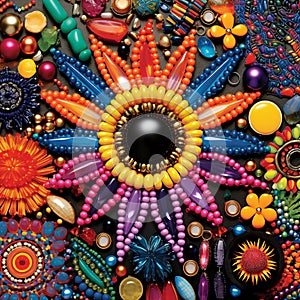 Beaded Harmony: Unifying Colors, Patterns, and Texture