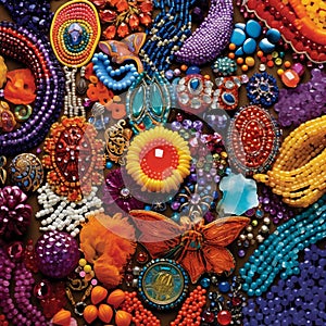 Beaded Harmony: Unifying Colors, Patterns, and Texture
