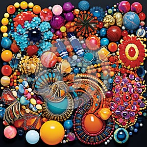 Beaded Harmony: Unifying Colors, Patterns, and Texture