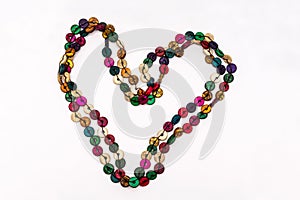 Heart made from beads