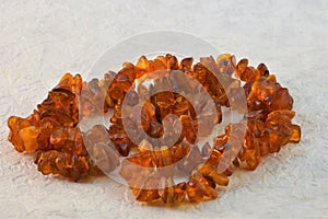 Beads of amber jewelry decoration