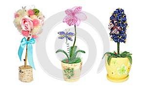 Beads flower tree topiary gift