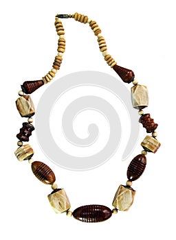 Beads made of wood and ivory