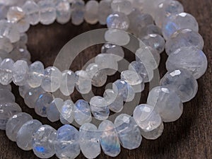 Beads of moonstone