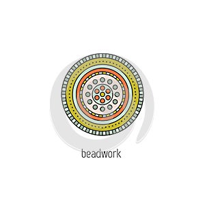 Beadwork line icon