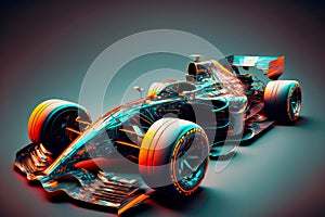 beaful modern equied car for formula one racing, generative ai