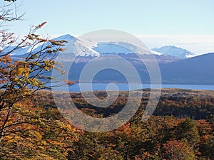 The Beagle Channel seen from Navarino island, Magellan region, Chile