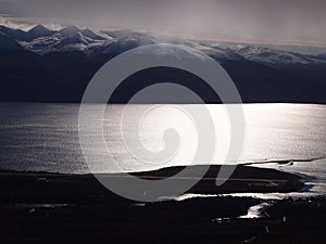 The Beagle Channel seen from Navarino island, Magellan region, Chile