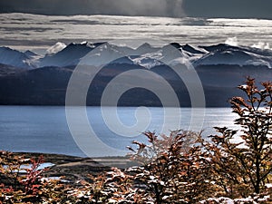 The Beagle Channel seen from Navarino island, Magellan region, Chile photo